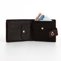 Портмоне мужское на магните, отдел для купюр, для карт, для монет, цвет коричневый Портмоне мужское на магните, отдел для купюр, для карт, для монет, цвет коричневый