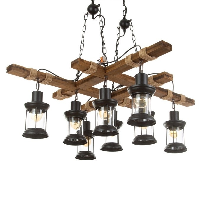 Люстра "Хольми" 8хЕ27 40Вт черный 68х68х100 см