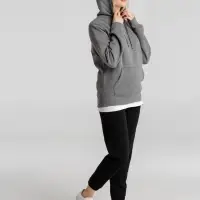 Толстовка с капюшоном унисекс King, темно-серый меланж, размер S