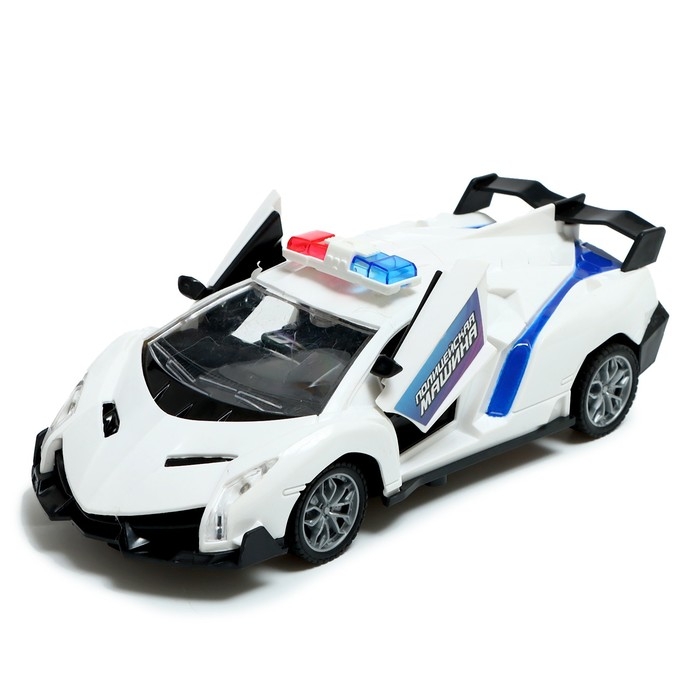 Машина радиоуправляемая &laquo;Полиция&raquo;, световые эффекты, открываются двери, работает от батареек
