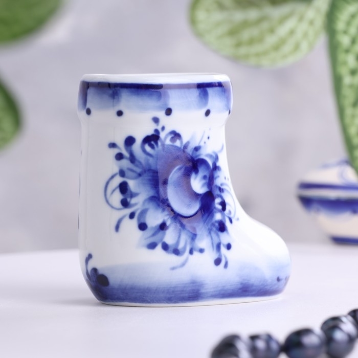 Бокальчик Бокальчик "Валенок", h-7 см, v-100 мл, фарфор