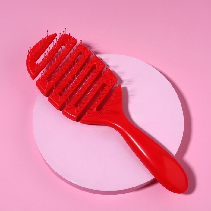 Расчёска массажная, вентилируемая, 8 &times; 23,5 см, цвет МИКС