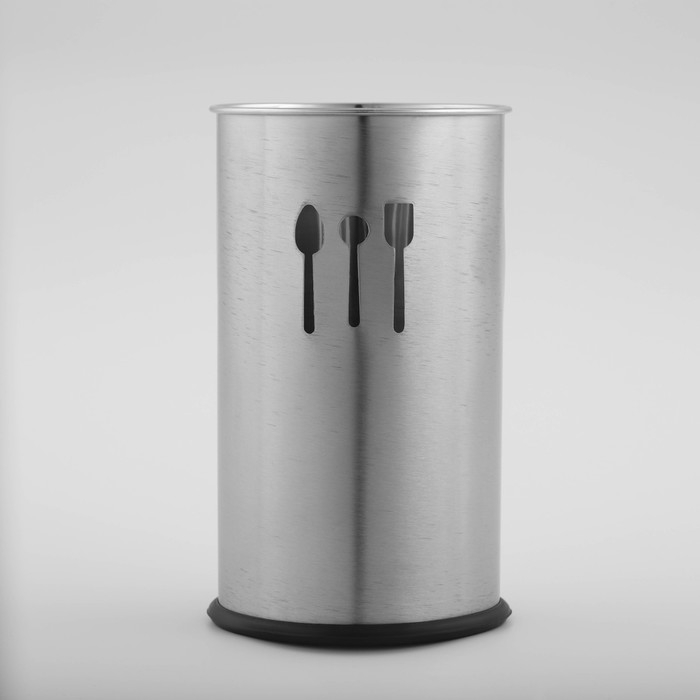 Подставка из нержавеющей стали для столовых приборов Доляна &laquo;Индия&raquo;, 10,5&times;18 см