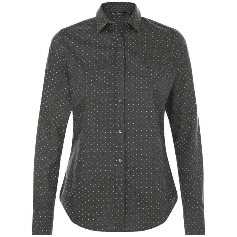 Рубашка женская Becker Women, темно-серая с белым, размер XS Рубашка женская Becker Women, темно-серая с белым, размер XS