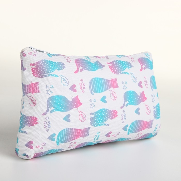 Косметичка на молнии, цвет белый/разноцветный