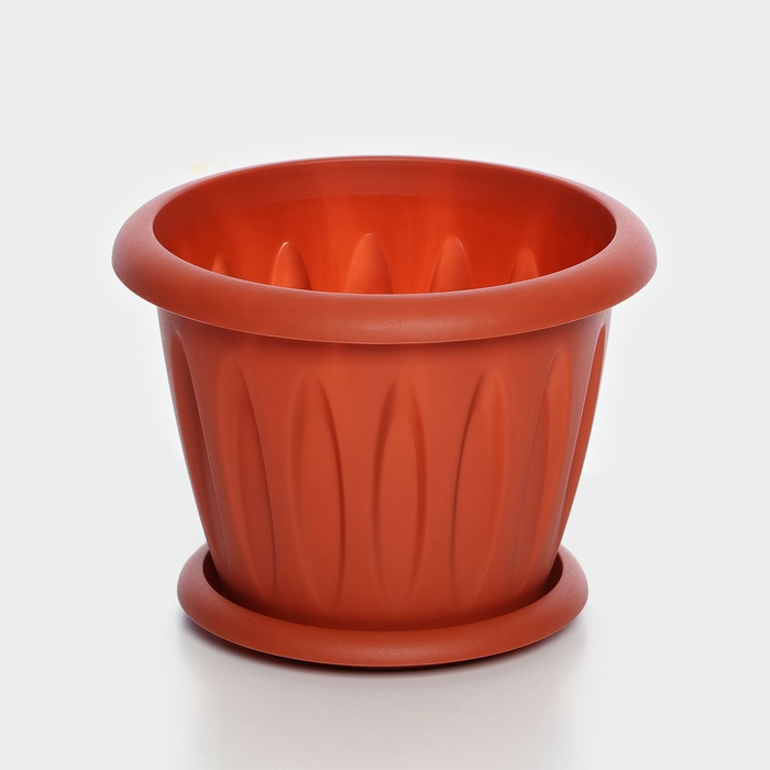 Горшок с поддоном «Фелиция», 3,6 л, цвет терракотовый Горшок с поддоном «Фелиция», 3,6 л, цвет терракотовый