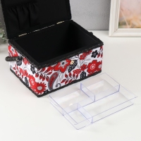 Шкатулка для рукоделия "Народный цветочный узор" 19х26х14,5 см Шкатулка для рукоделия "Народный цветочный узор" 19х26х14,5 см