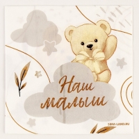 Салфетки бумажные 25*25см "Мишка" (набор 20 шт) Салфетки бумажные 25*25см "Мишка" (набор 20 шт)