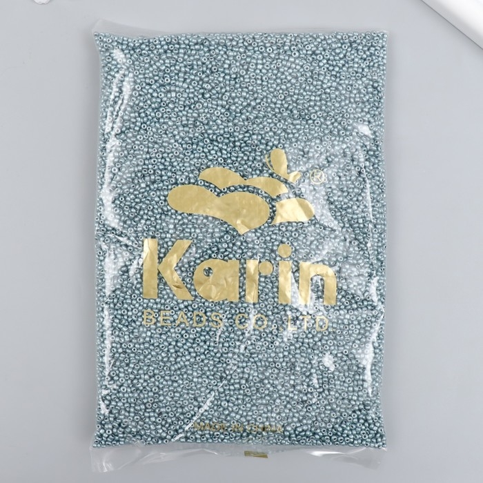 Бисер стекло 12/0 Бисер стекло 12/0 "Серо-бирюзовый" металлик 450 гр