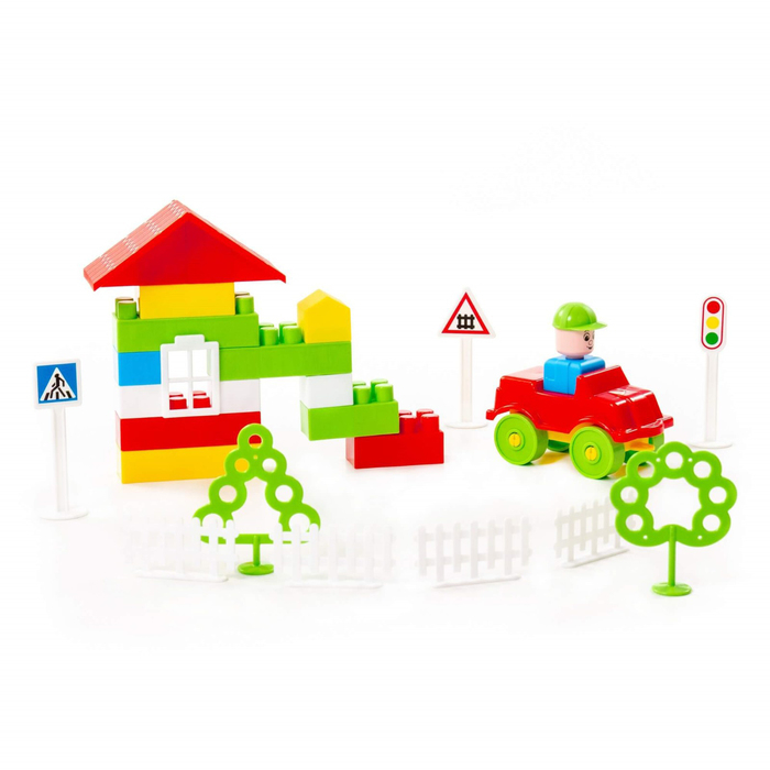 Конструктор &laquo;Строитель&raquo;, 68 деталей