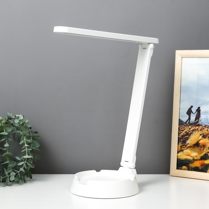 Лампа настольная "Офис" LED 3 режима 5Вт USB белый 15,5х30х36 см RISALUX