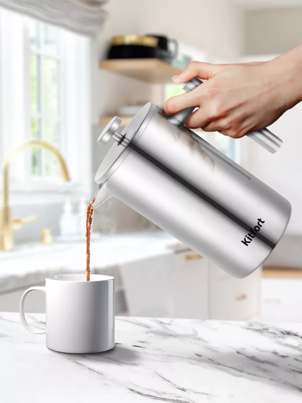 Френч-пресс 1000 мл заварочный чайник КТ-1255 Френч-пресс 1000 мл заварочный чайник КТ-1255