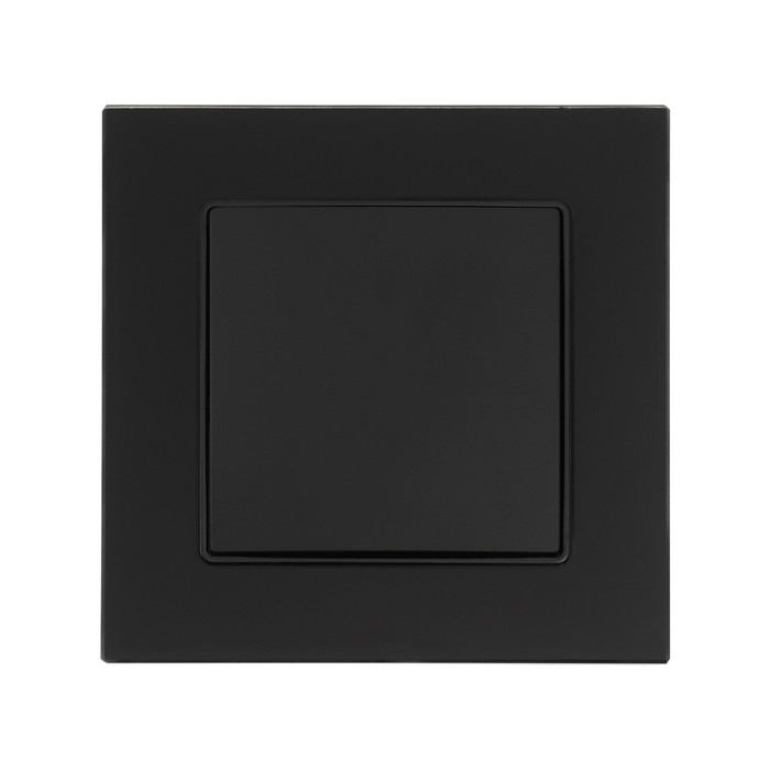 Выключатель проходной TOT Glossy Glass, 10 А, 1 клавиша, скрытый, стекло, черный