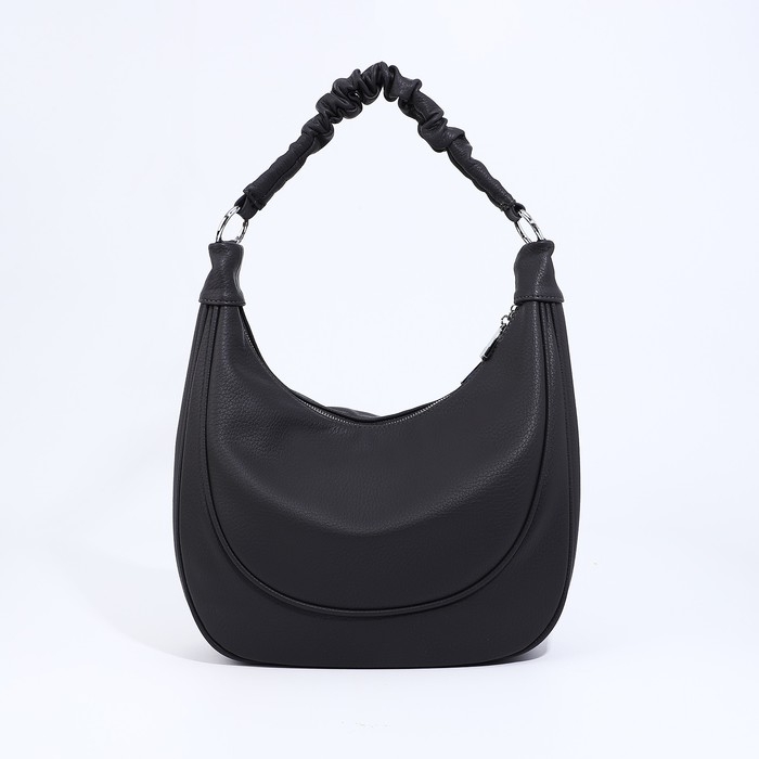 Сумка-мешок на молнии, наружный карман, длинный ремень, цвет тёмно-серый Сумка-мешок на молнии, наружный карман, длинный ремень, цвет тёмно-серый