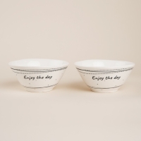 Набор салатников фарфоровых SL Home «Милый дом», 250 мл, d=12 см, цвет белый Набор салатников фарфоровых SL Home «Милый дом», 250 мл, d=12 см, цвет белый