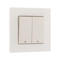 Выключатель TOT Glossy Glass, 10 А, 2 клавиши, с подсветкой, скрытый, стекло, белый Выключатель TOT Glossy Glass, 10 А, 2 клавиши, с подсветкой, скрытый, стекло, белый