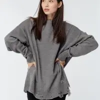 Джемпер оверсайз унисекс Grunge, серый, размер S/M Джемпер оверсайз унисекс Grunge, серый, размер S/M