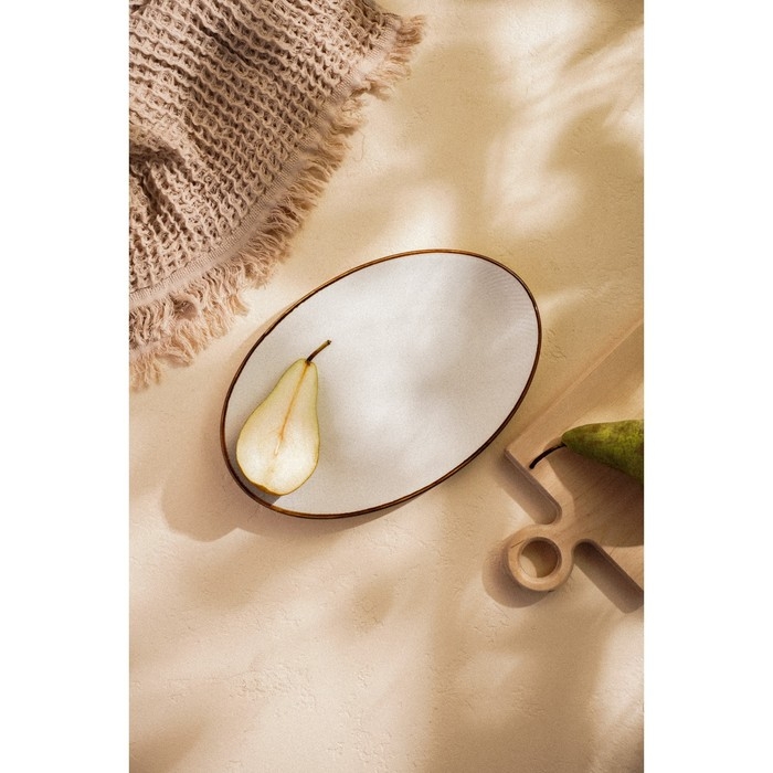 Блюдо фарфоровое SL Home «Волна в камне», 30,5×20 см, цвет белый Блюдо фарфоровое SL Home «Волна в камне», 30,5×20 см, цвет белый