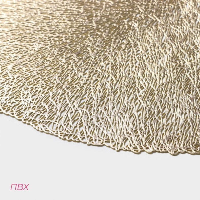 Набор салфеток сервировочных на стол Доляна «Соломка», d=38 см, 4 шт, цвет золото Набор салфеток сервировочных на стол Доляна «Соломка», d=38 см, 4 шт, цвет золото