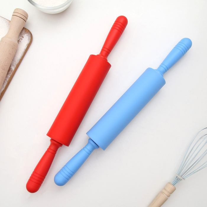 Скалка Доляна «Севилья», 43×5 см, рабочая часть 19,5 см, цвет МИКС Скалка Доляна «Севилья», 43×5 см, рабочая часть 19,5 см, цвет МИКС