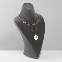 Бюст для украшений «Айсберг», 17×15×29, h=29 см, флок, цвет серый графит Бюст для украшений «Айсберг», 17×15×29, h=29 см, флок, цвет серый графит