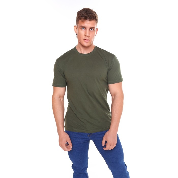 Футболка мужская однотонная, цвет хаки МИКС, размер 50 Футболка мужская однотонная, цвет хаки МИКС, размер 50