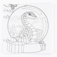 Раскраска антистресс на новый год. Альбом для вдохновения &laquo;Загадай желание&raquo;, 19 страниц, символ года 2025