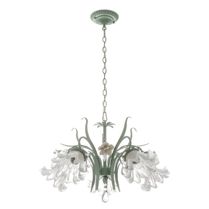 Люстра Люстра "Лиана" 5хЕ27 40Вт зелёный 45х45х40-90 см