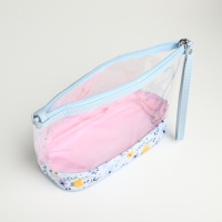 Набор косметичек 2 в 1 на молнии, цвет голубой Набор косметичек 2 в 1 на молнии, цвет голубой