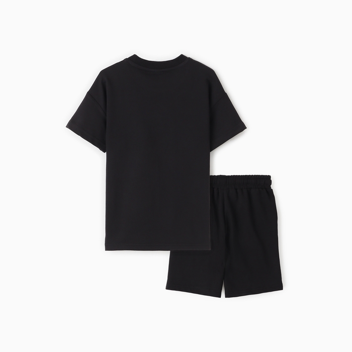 Комплект детский (футболка, шорты), цвет чёрный, рост 116 см Комплект детский (футболка, шорты), цвет чёрный, рост 116 см