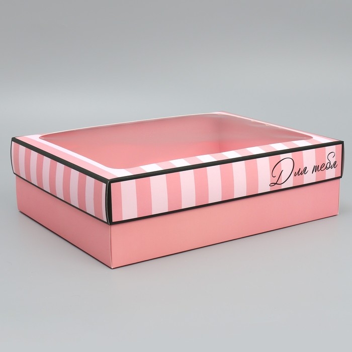 Коробка подарочная, упаковка, &laquo;Для тебя&raquo;, 32 х 24 х 9 см