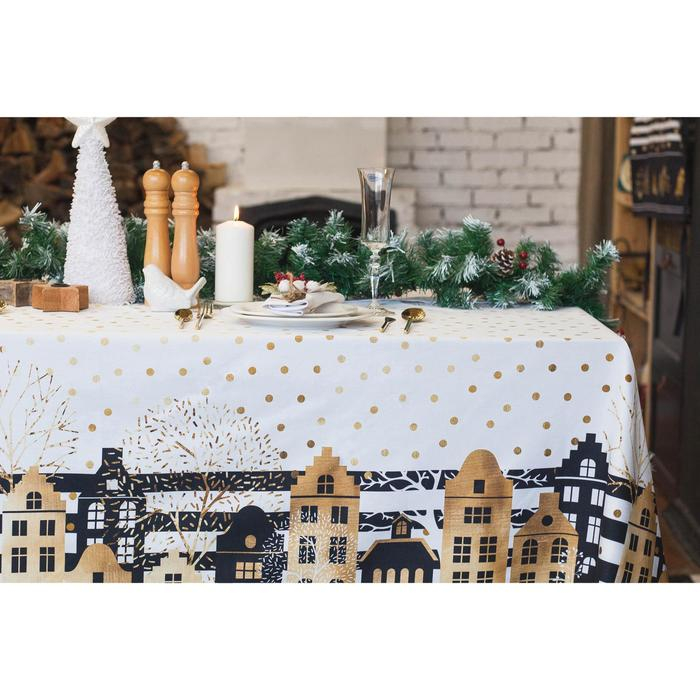 Скатерть &laquo;Этель: Золотой город&raquo;, 110 &times; 147 см с ГМВО, 100 % хлопок, саржа, 190 г/м&sup2;