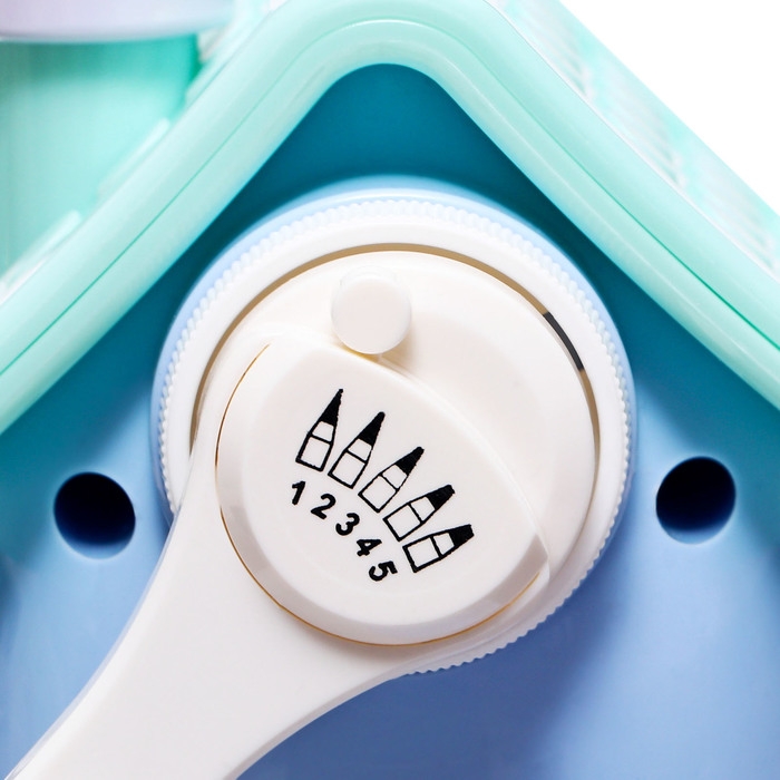 Точилка механическая с контейнером, 5 видов заточки, Домик синий Точилка механическая с контейнером, 5 видов заточки, Домик синий