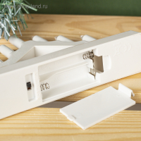 Светодиодная фигура &laquo;Белая рождественская горка&raquo;, пластик, батарейки ААх2 (не в комплекте), свечение тёплое белое