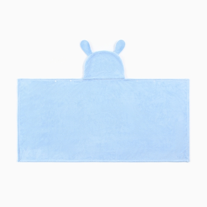Полотенце-уголок LoveLife Полотенце-уголок LoveLife "Зайчик", цв. голубой, 70х140 см, 100% п/э, микрофибра 280 г/м2