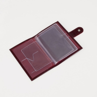 Обложка для автодокументов на кнопке TEXTURA, цвет бордовый Обложка для автодокументов на кнопке TEXTURA, цвет бордовый