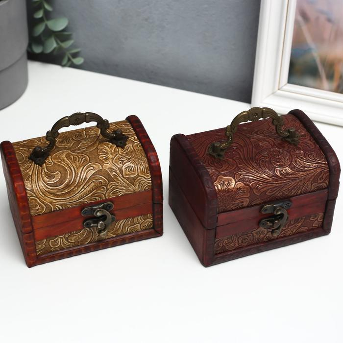 Шкатулка сундучок дерево Шкатулка сундучок дерево "Пушистые ветви" МИКС 8,5х12х8,8 см