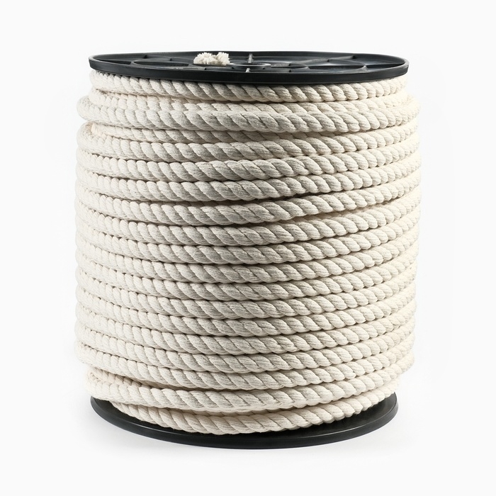 Канат хлопчатобумажный 14 мм (120 м) белый