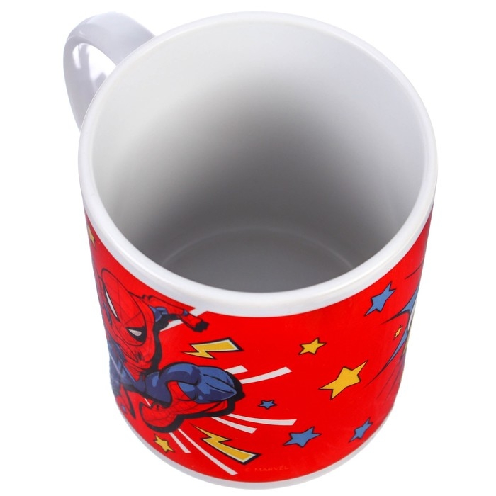 Кружка сублимация, красный, 350 мл Кружка сублимация, красный, 350 мл "Мой герой", Человек-паук
