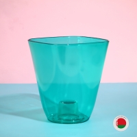 Горшок для орхидей, 2,5 л, 16,4 &times; 18,5 см, пластик, прозрачно-бирюзовый