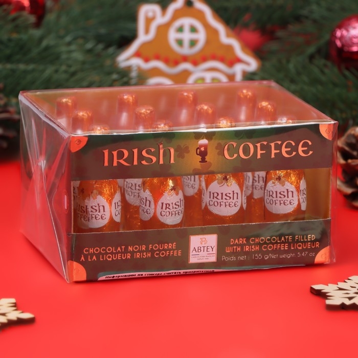 Новый год. Шоколад фигурный IRISH COFFEE, с ликером и ирландским кофе, 13 &plusmn; 1 г
