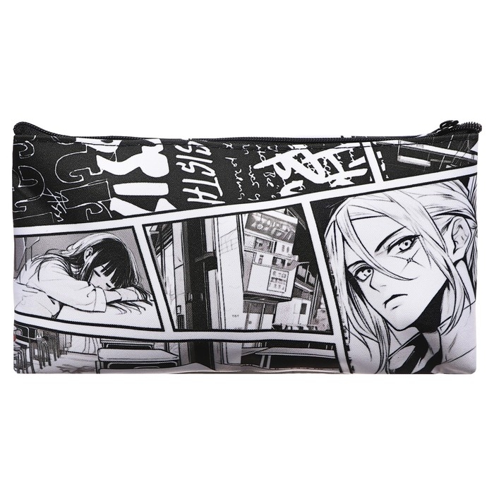 Пенал мягкий, 1 отделение, 108 х 205 мм, плоский, Calligrata ПМП 01-20 Пенал мягкий, 1 отделение, 108 х 205 мм, плоский, Calligrata ПМП 01-20 "Аниме"