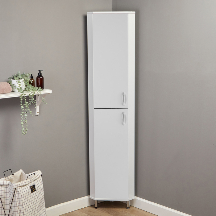 Пенал для ванной комнаты угловой, 31,5 х 31,5 х 180 см Пенал для ванной комнаты угловой, 31,5 х 31,5 х 180 см