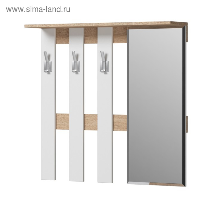 Вешалка Энтер, 900х214х880, Дуб сонома/Белый