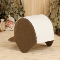 Набор для бани: шапка и коврик "Хозяинъ" зеленый Набор для бани: шапка и коврик "Хозяинъ" зеленый