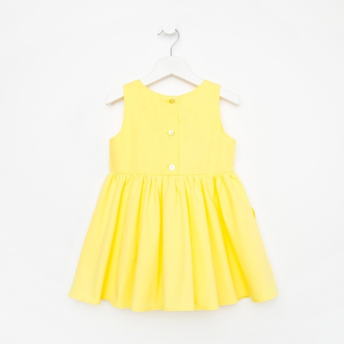 Платье для девочки с карманами KAFTAN, размер 34 (122-128), цвет жёлтый