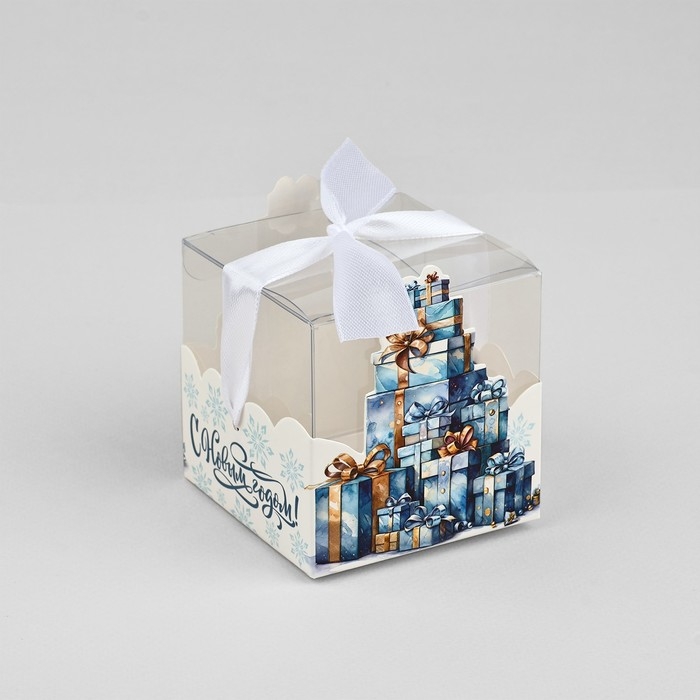 Коробка подарочная новогодняя складная &laquo;Новогодние подарки&raquo;, 7 х 7 х 7 см, Новый год