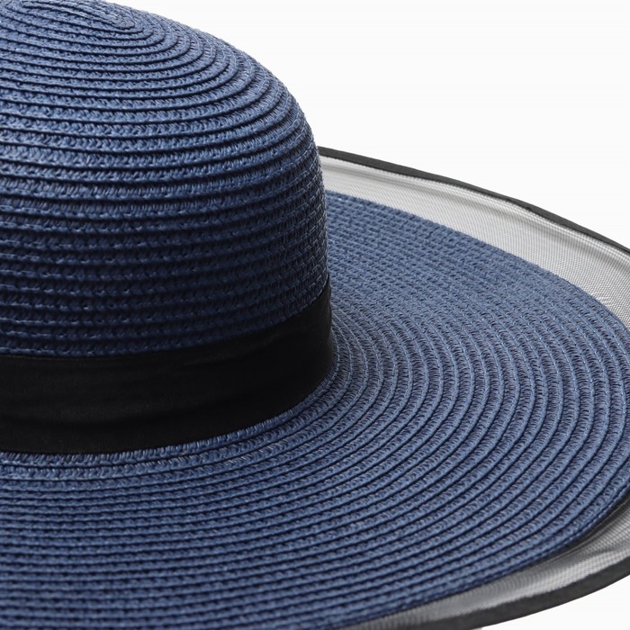 Шляпа женская MINAKU, цв. синий, р-р 58 Шляпа женская MINAKU, цв. синий, р-р 58