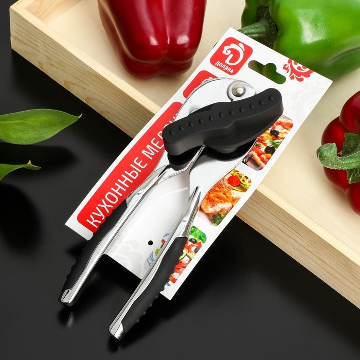 Нож консервный Доляна Shapes, нержавеющая сталь, цвет чёрный Нож консервный Доляна Shapes, нержавеющая сталь, цвет чёрный