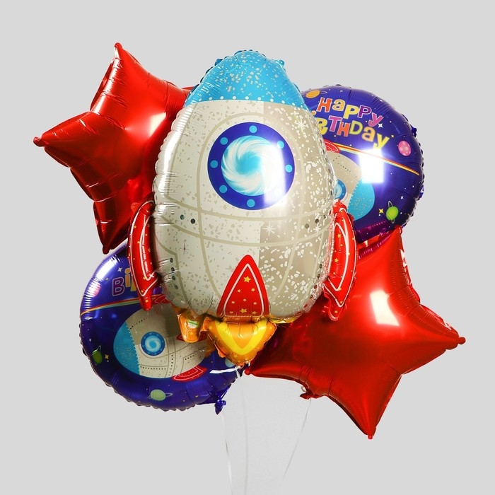 Букет из шаров &laquo;Ракета&raquo;, набор 5 шт.